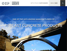Tablet Screenshot of cornishconcrete.co.uk